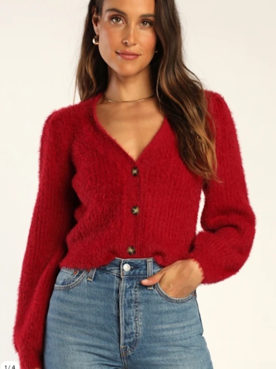 Lulus Dresses & Skirts - LULUS Sexy Cozy Casual Warm Holiday Long Sleeve Eyelash Knit Cardigan